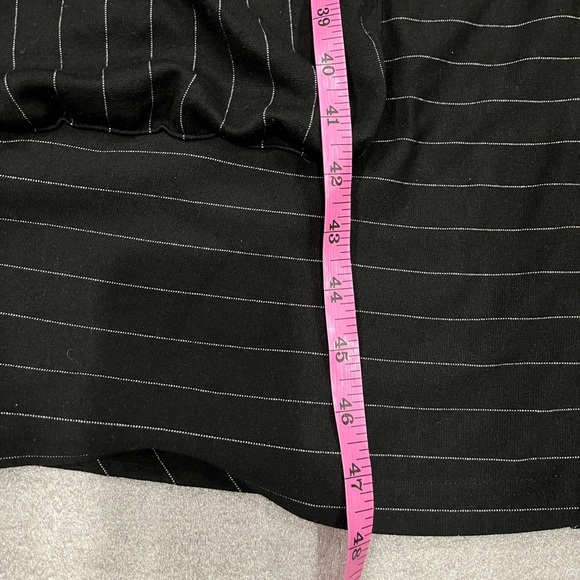 [3/40/US:L]NOR Denmark Black Long Sleeve Asymmetrical Striped Baggy Dress Funky - Picture 7 of 11